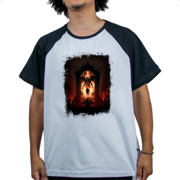 Camiseta Raglan Portal do inferno 8 - Imagem 4
