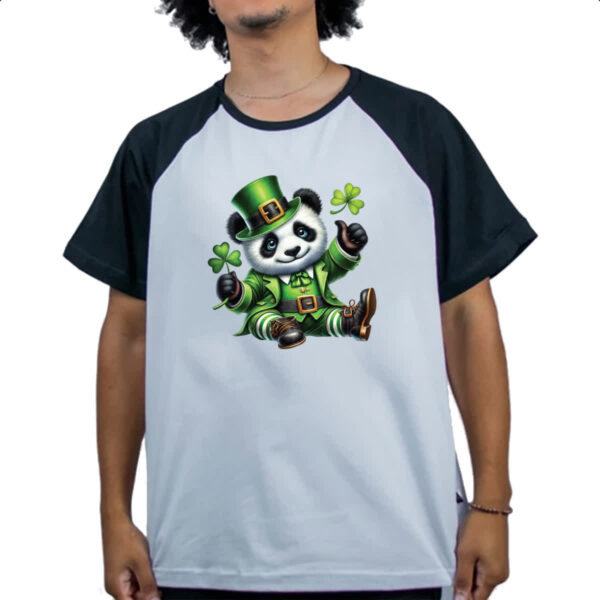 Camiseta Raglan Panda St Patrick - Imagem 4