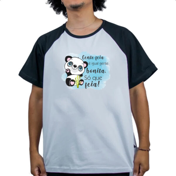 Camiseta Raglan Panda gente feia - Imagem 4