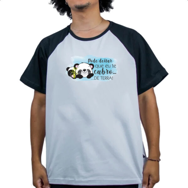 Camiseta Raglan Panda pode deitar - Imagem 4