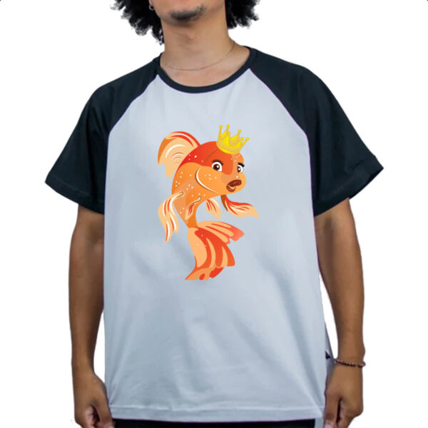 Camiseta Raglan Peixinho dourado - Imagem 4