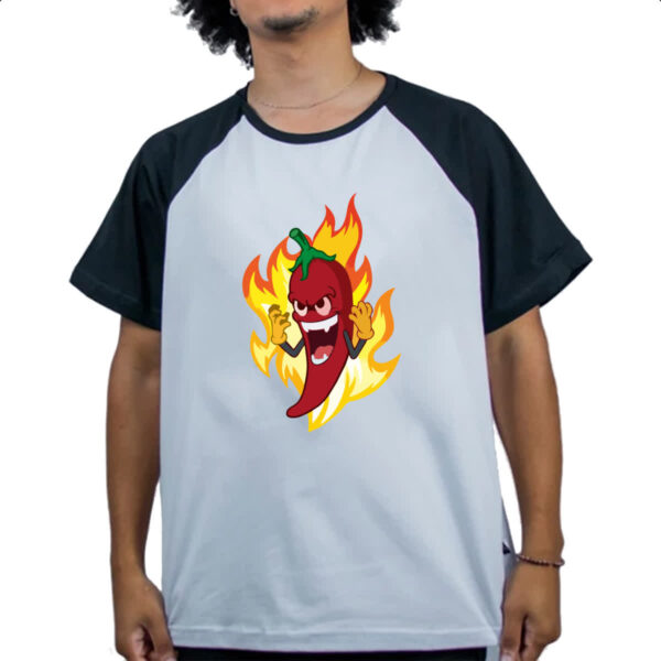 Camiseta Raglan Pimenta em fogo - Imagem 4