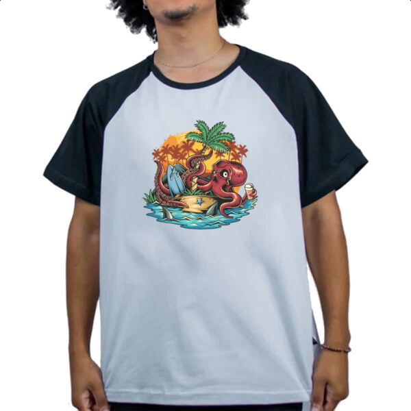 Camiseta Raglan Polvo na ilha - Imagem 4
