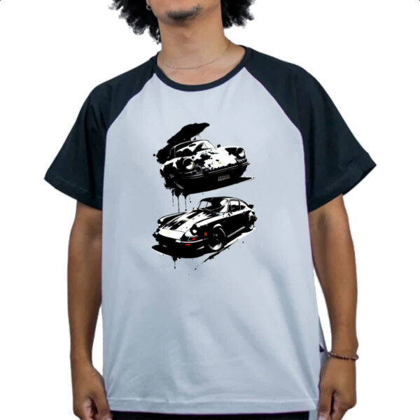 Camiseta Raglan Porche Oil Art - Imagem 4