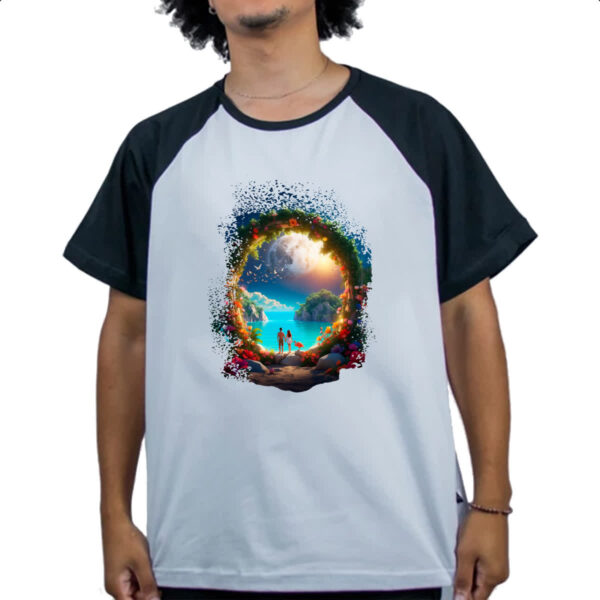 Camiseta Raglan Portal para o paraiso - Imagem 4
