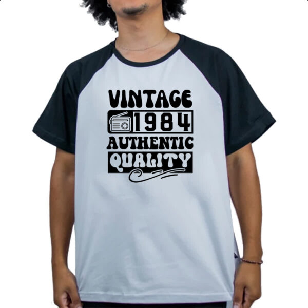 Camiseta Raglan Radio Vintage 1984 - Imagem 4