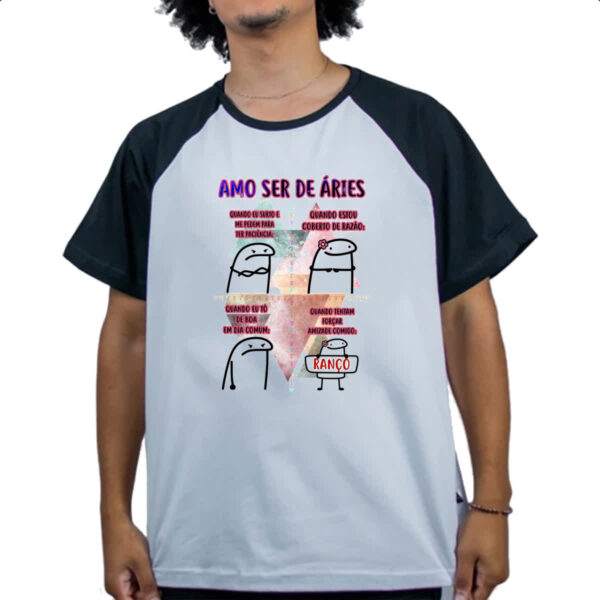 Camiseta Raglan Signo Amo ser de Aries - Imagem 4