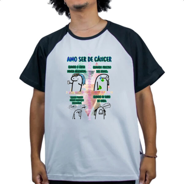 Camiseta Raglan Signo Amo ser de Cancer - Imagem 4