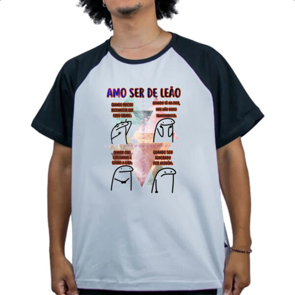 Camiseta Raglan Signo Amo ser de Leao - Imagem 4