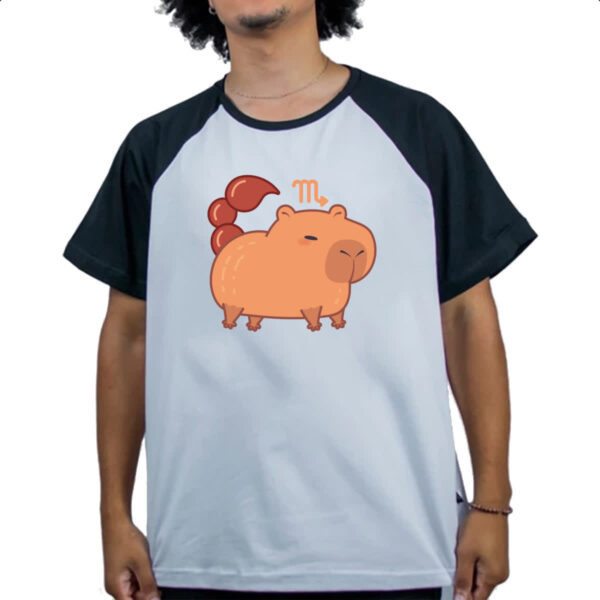 Camiseta Raglan Signo Capivara Escorpiao - Imagem 4