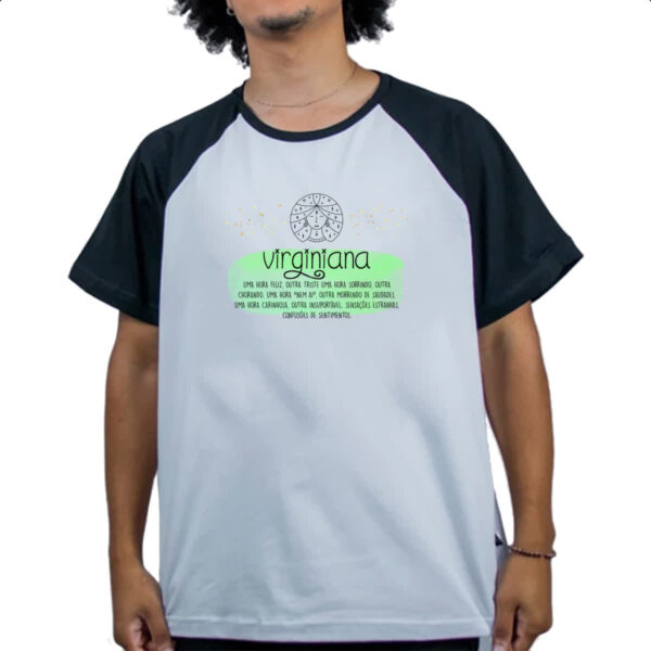 Camiseta Raglan Signo sincero Virgem - Imagem 4