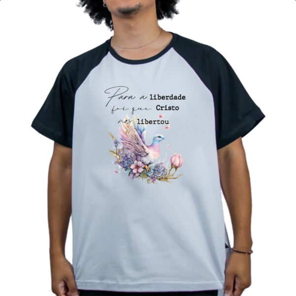 Camiseta Raglan Salmos Liberdade - Imagem 4