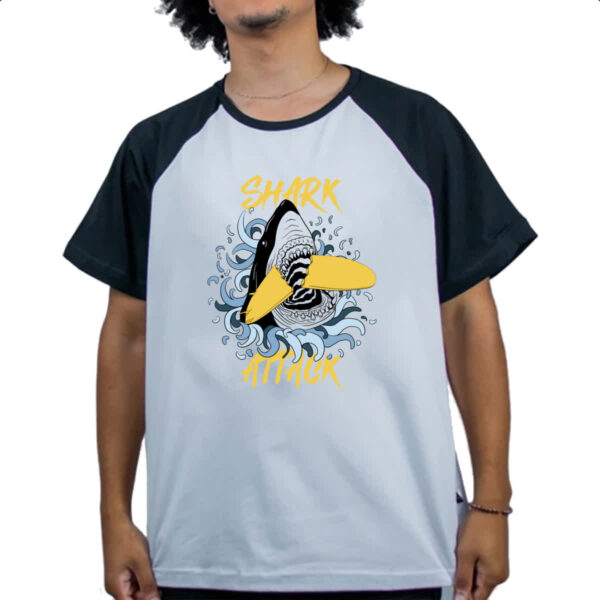 Camiseta Raglan Shark Attack - Imagem 4