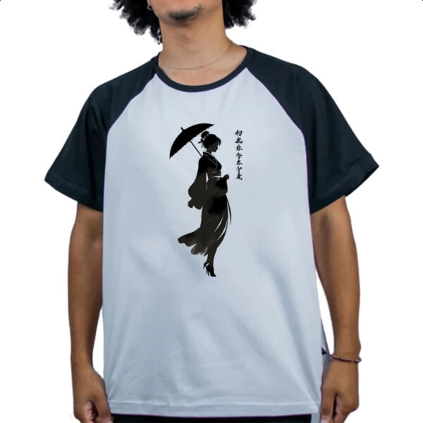 Camiseta Raglan Silhueta Yukisakura Japao - Imagem 4