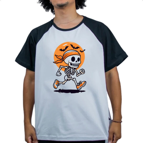 Camiseta Raglan Skull fitness - Imagem 4