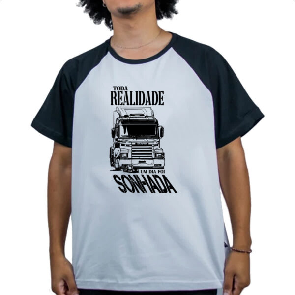 Camiseta Raglan Sonho caminhao - Imagem 4
