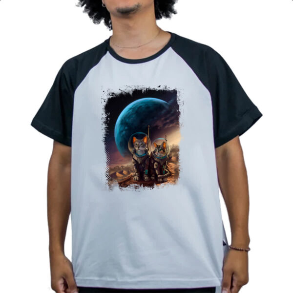 Camiseta Raglan Spacekittens - Imagem 4