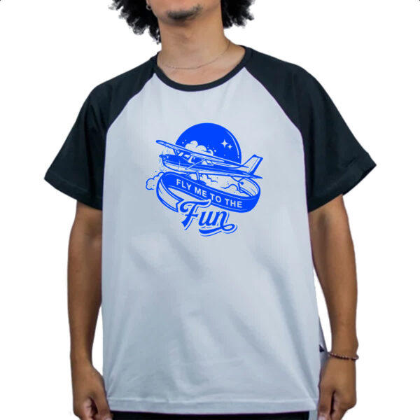 Camiseta Raglan Aviao fly me to the fun - Imagem 4