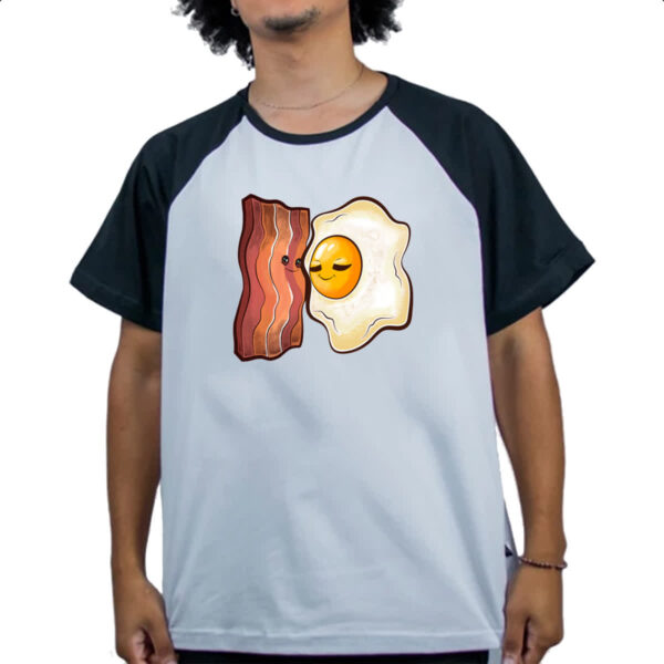 Camiseta Raglan Bacon e ovo - Imagem 4