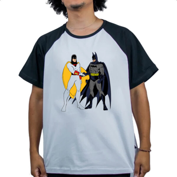 Camiseta Raglan Batman encontra Space Ghost - Imagem 4