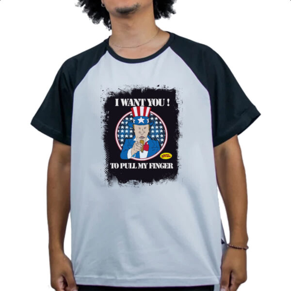 Camiseta Raglan Beavis I Want You - Imagem 4