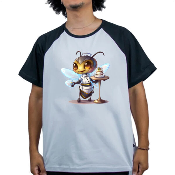 Camiseta Raglan Abelha cozinheira - Imagem 4