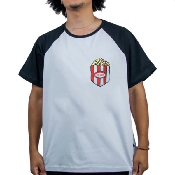 Camiseta Raglan Bolso com pipoca - Imagem 4