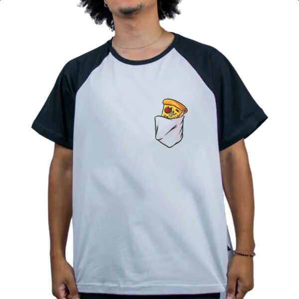 Camiseta Raglan Bolso com pizza - Imagem 4