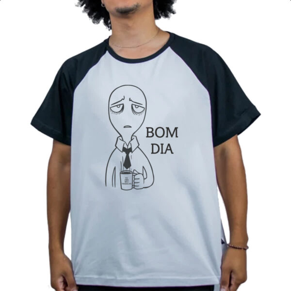 Camiseta Raglan Bom dia eu amo meu trabalho - Imagem 4