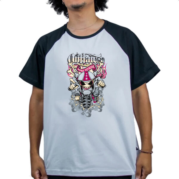Camiseta Raglan Bone to ride - Imagem 4