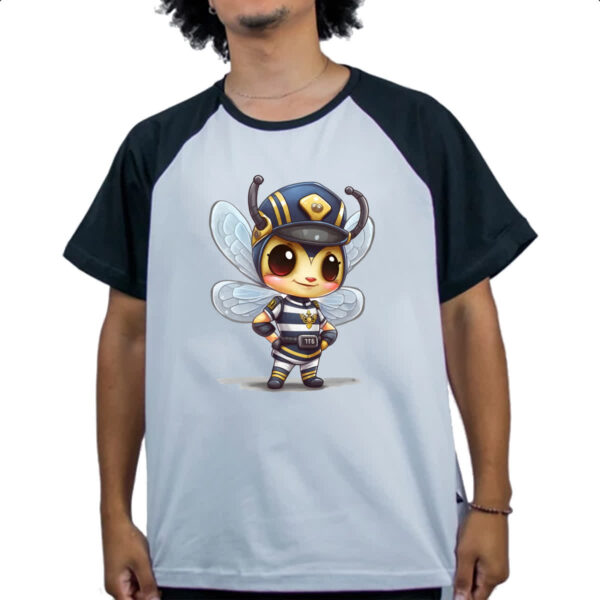 Camiseta Raglan Abelha policial - Imagem 4