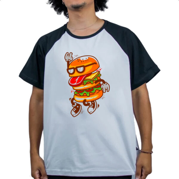 Camiseta Raglan Burguer dance - Imagem 4