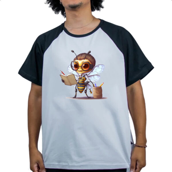 Camiseta Raglan Abelha professora - Imagem 4