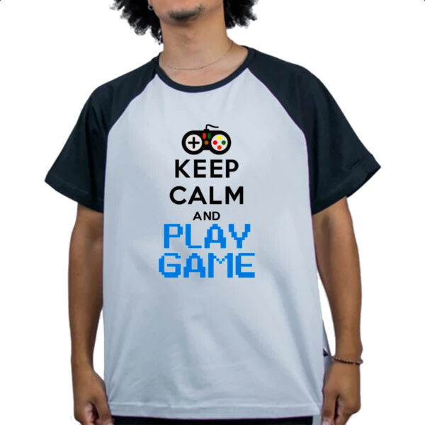 Camiseta Raglan Keep Calm and Play Game - Imagem 4