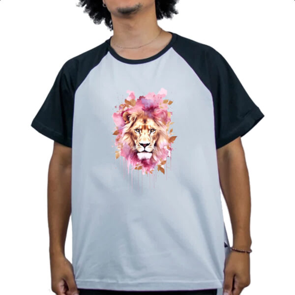 Camiseta Raglan Yeshua flores rosa - Imagem 4