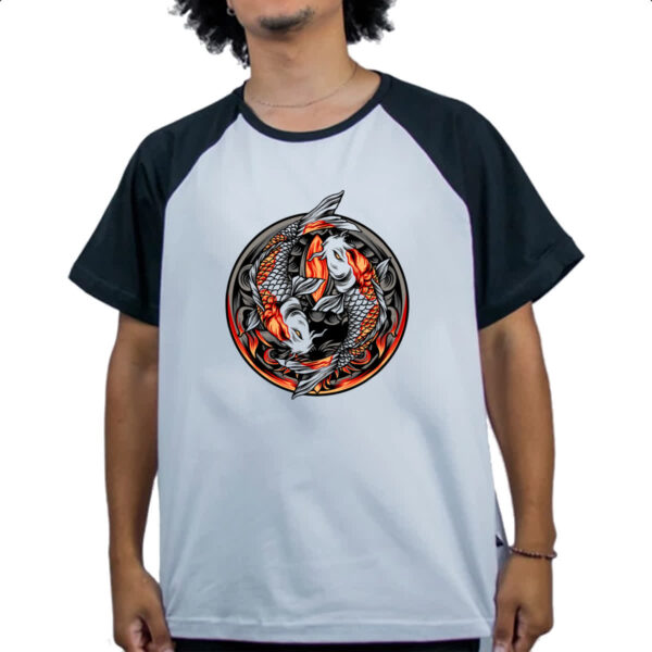Camiseta Raglan Yin Yang Carpa - Imagem 4