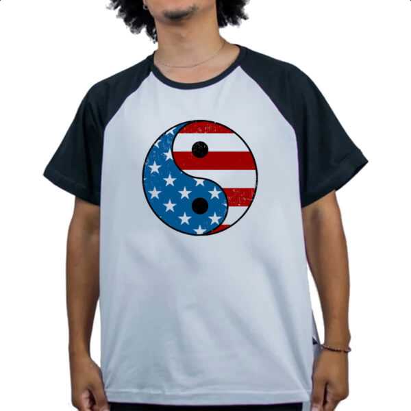 Camiseta Raglan Yin Yang EUA - Imagem 4