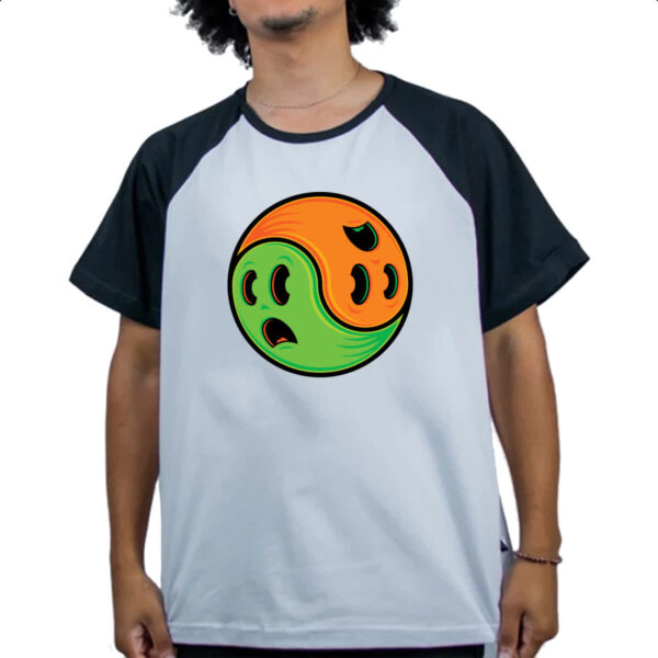 Camiseta Raglan Yin Yang Halloween - Imagem 4