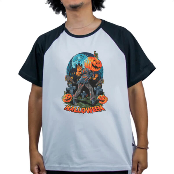 Camiseta Raglan Halloween JackPot Cemiterio - Imagem 4