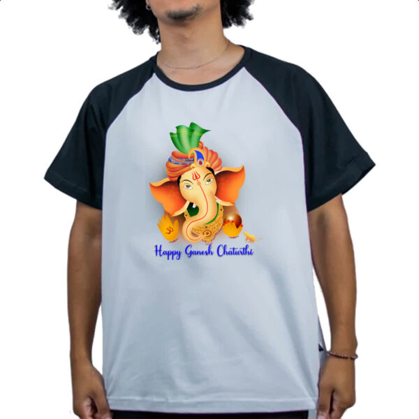 Camiseta Raglan Happy Ganesh Chaturthi - Imagem 4