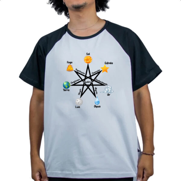 Camiseta Raglan Heptagrama oraculo - Imagem 4