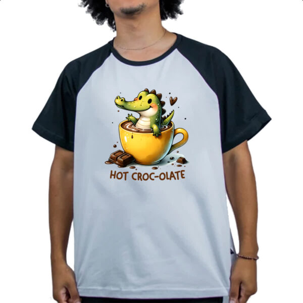 Camiseta Raglan Hot Croc-olate - Imagem 4
