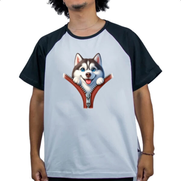 Camiseta Raglan Husky no Ziper - Imagem 4