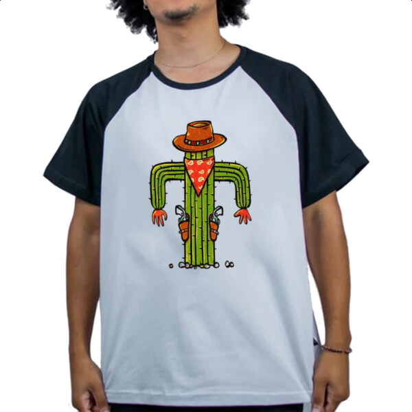 Camiseta Raglan Cacto cowboy - Imagem 4