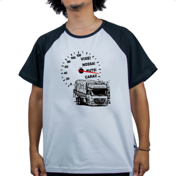 Camiseta Raglan Caminhao velocimetro - Imagem 4