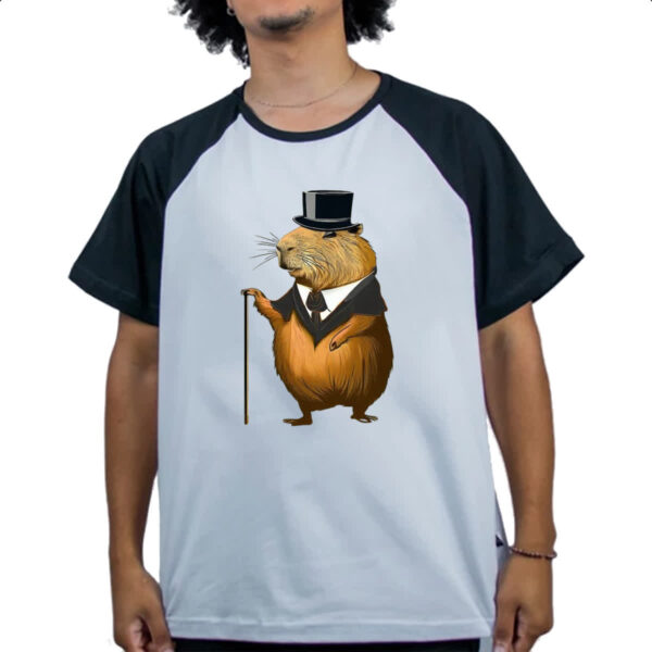 Camiseta Raglan Capivara aristocrata - Imagem 4