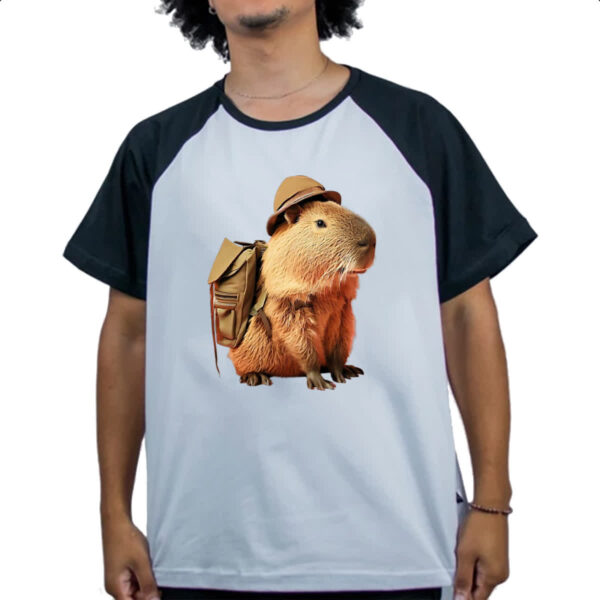 Camiseta Raglan Capivara aventureira - Imagem 4