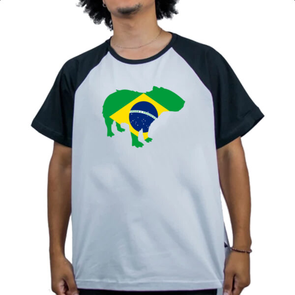 Camiseta Raglan Capivara Fauna Brasileira - Imagem 4