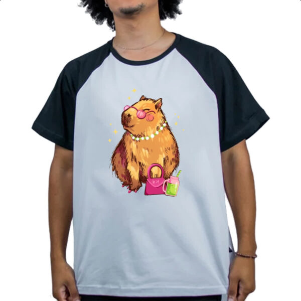 Camiseta Raglan Capivara diva - Imagem 4