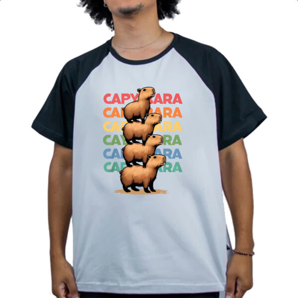 Camiseta Raglan Capivara funny - Imagem 4